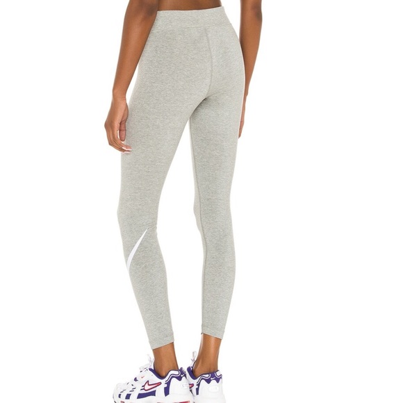NEW Nike NSW Essential Swoosh Legging Grey XS - Picture 3 of 7